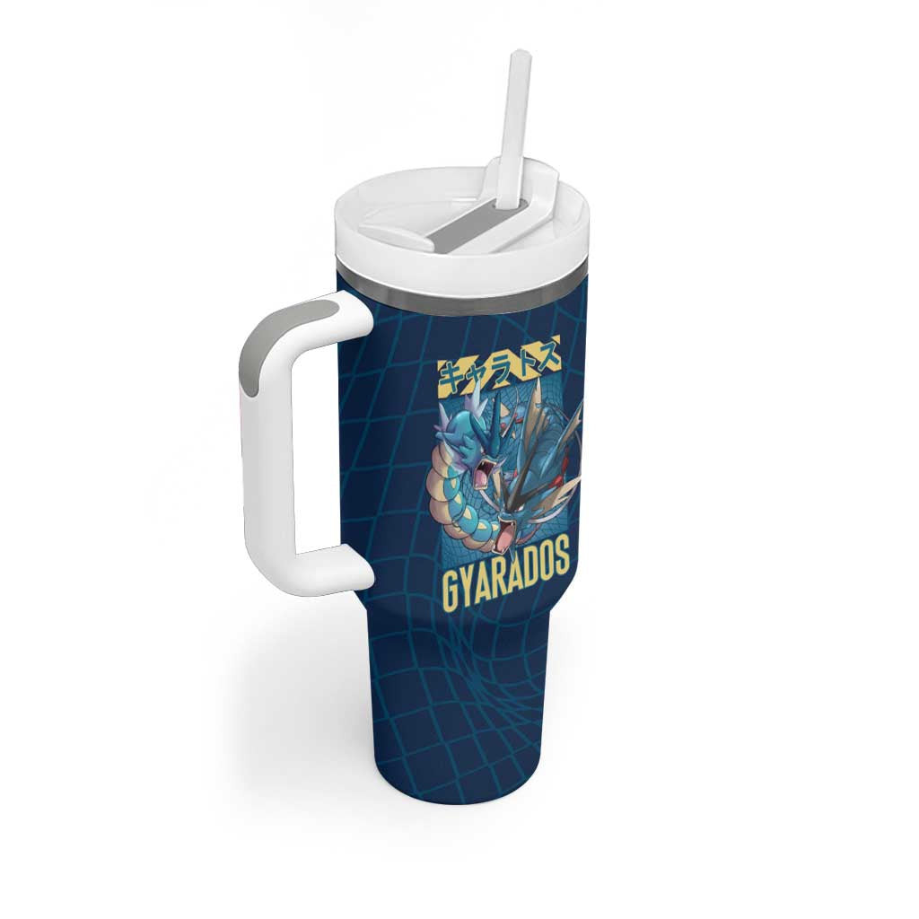 Gyarados Pokemon Tumbler With Handle Anime Style