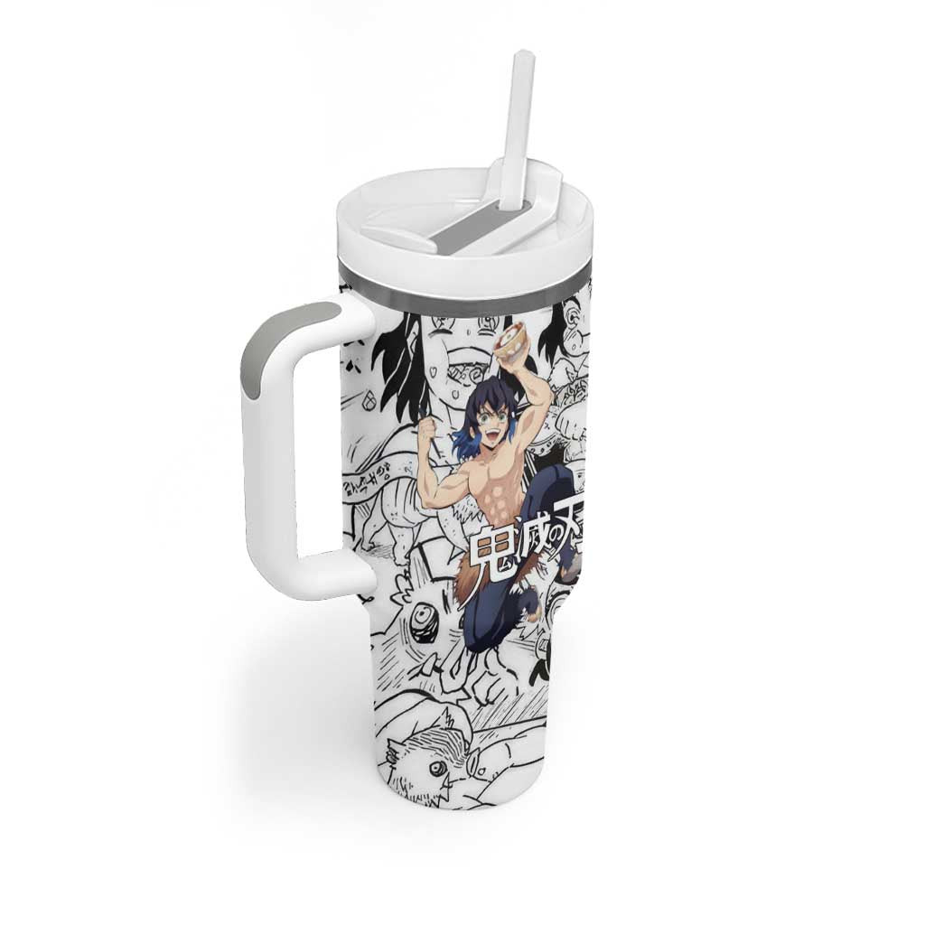 Hashibira Inosuke Manga Collage Demon Slayer Tumbler With Handle Anime Mix Manga Style