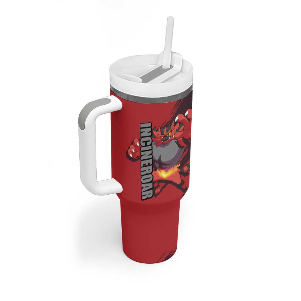 Incineroar Pokemon Tumbler With Handle Anime Style