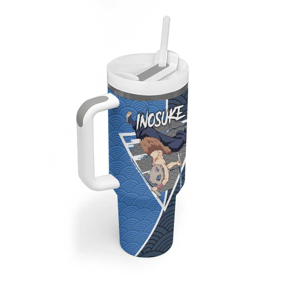 Inosuke Demon Slayer Tumbler With Handle Anime Japan Art Style