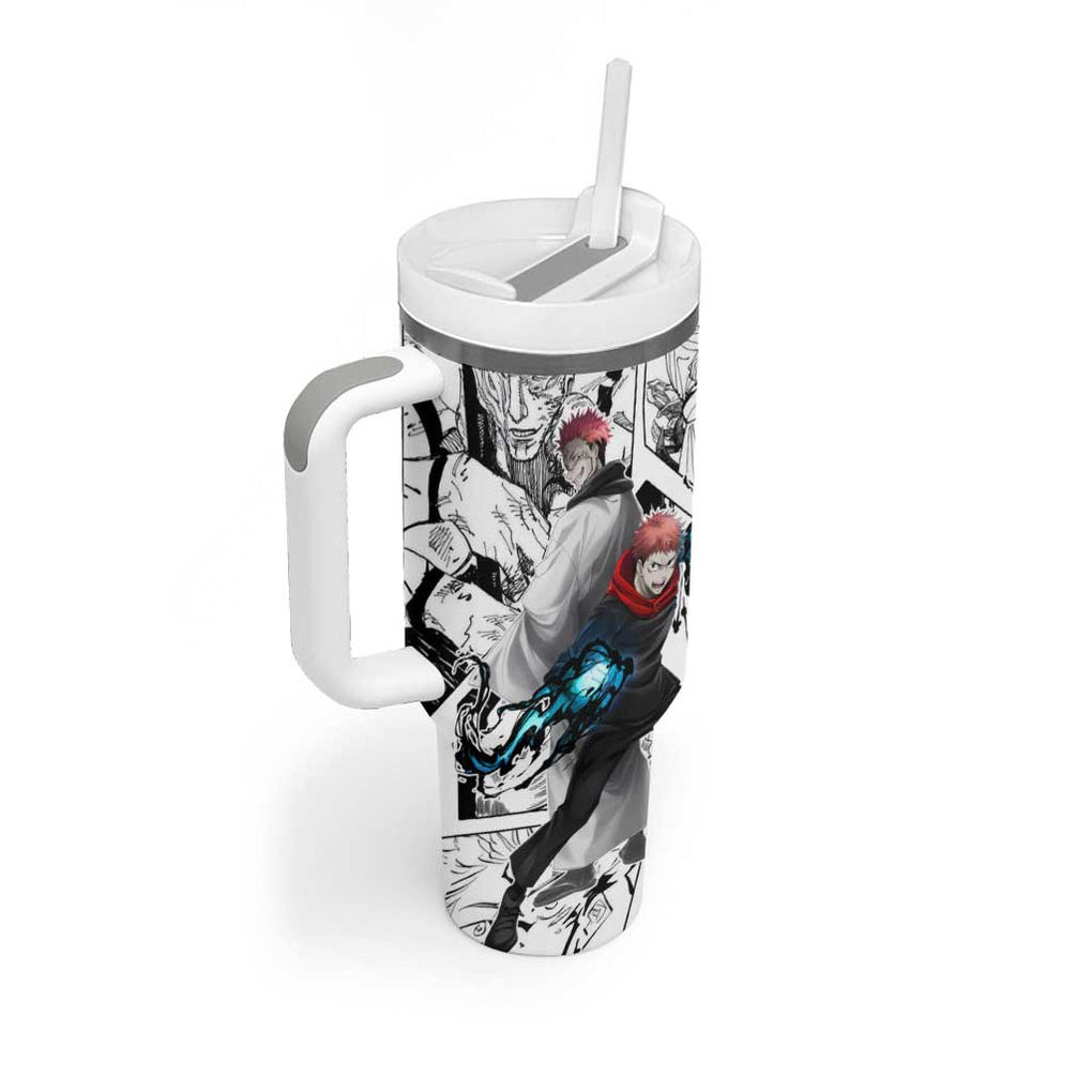 Itadori Yuji And Sukuna Jujutsu Kaisen Tumbler With Handle Anime Japan Style