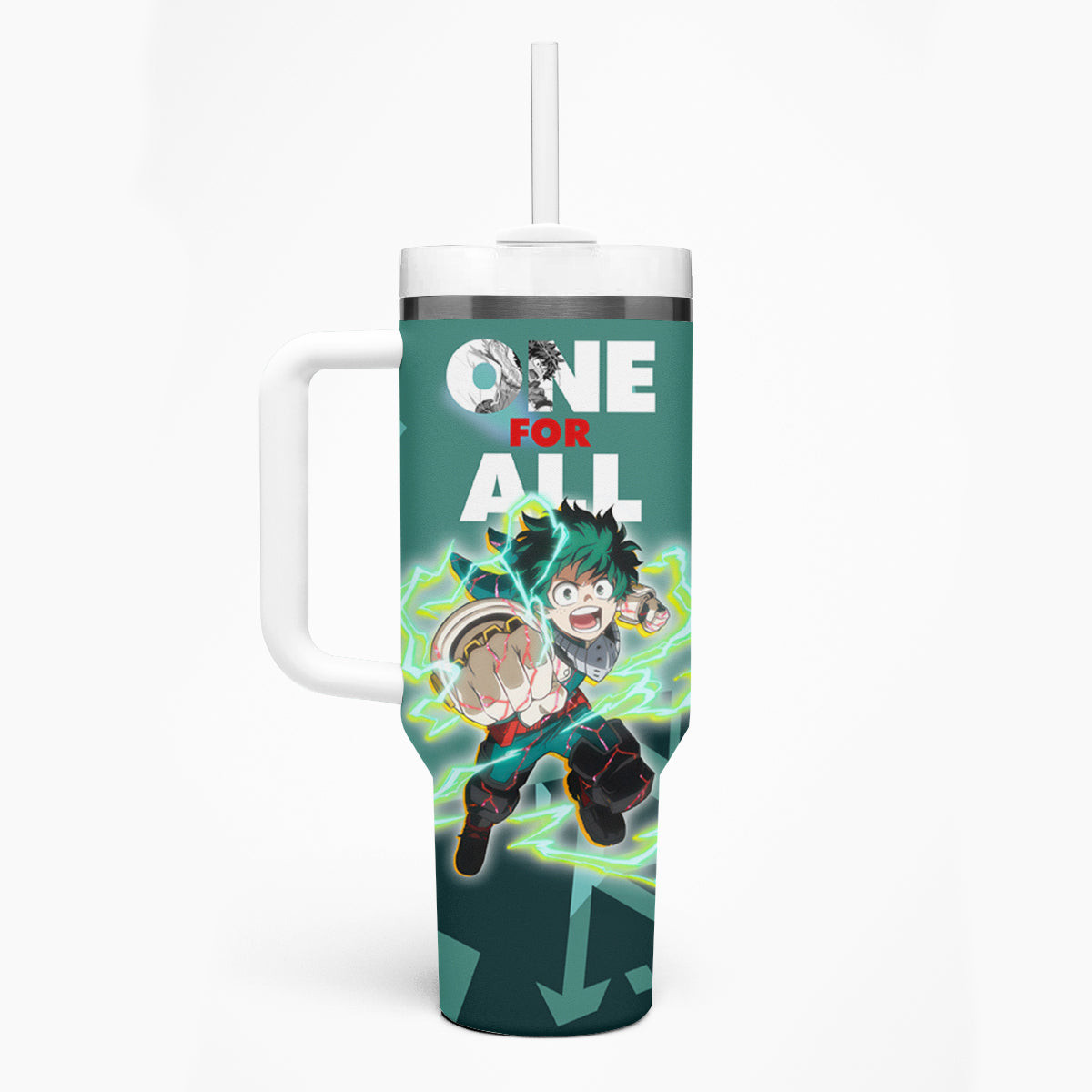 Izuku Midoriya My Hero Academia Tumbler With Handle Anime Style