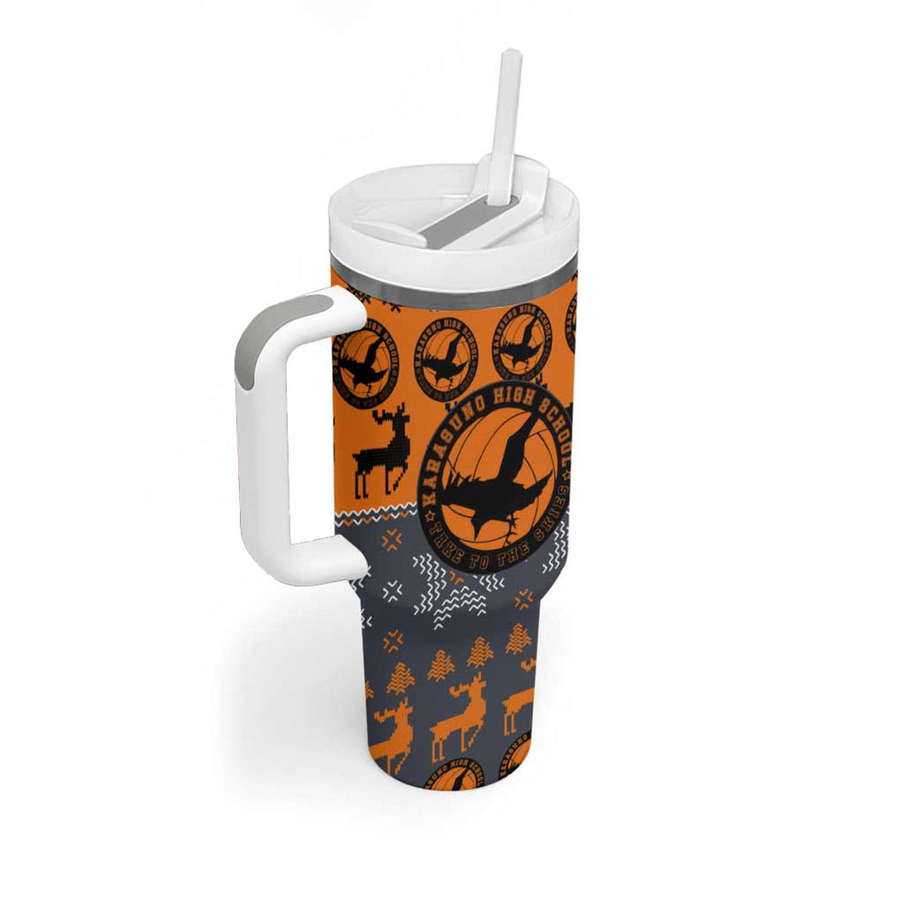 Karasuno Haikyuu Tumbler With Handle Anime Mix Christmas Style