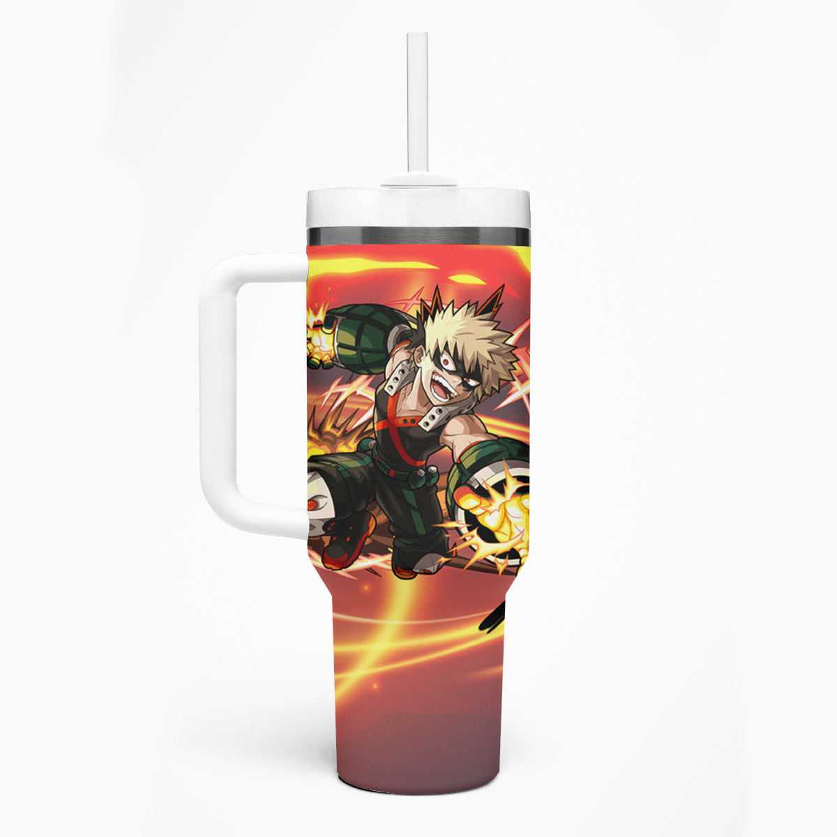 Katsuki Bakugo My Hero Academia Tumbler With Handle Dynamight Anime Style