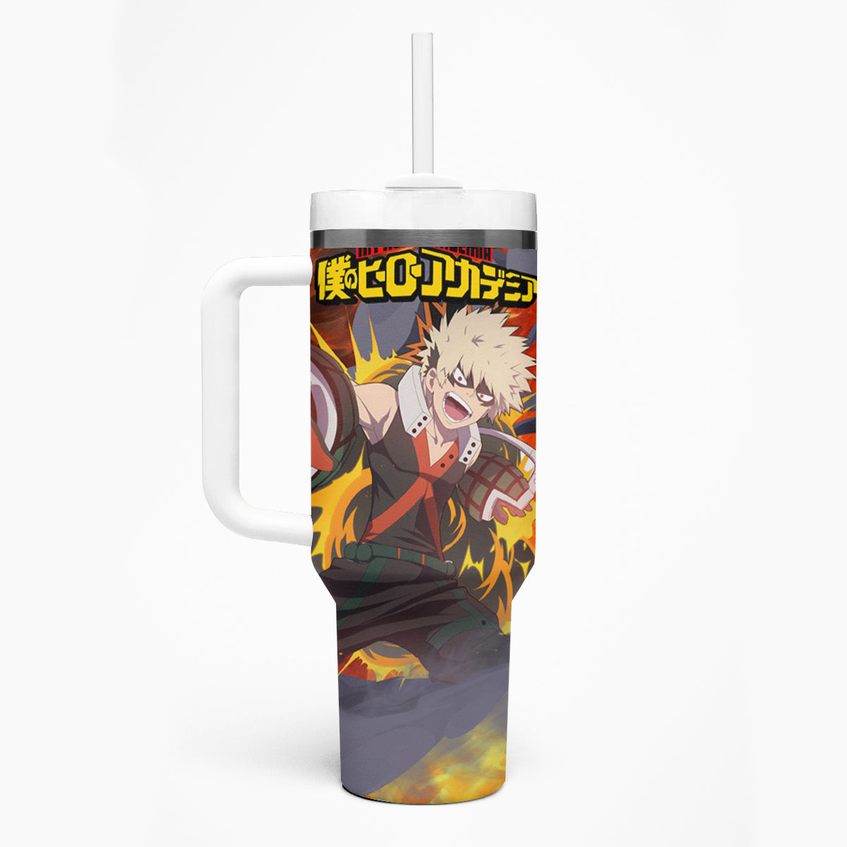 Katsuki Bakugou My Hero Academia Tumbler With Handle Anime Style