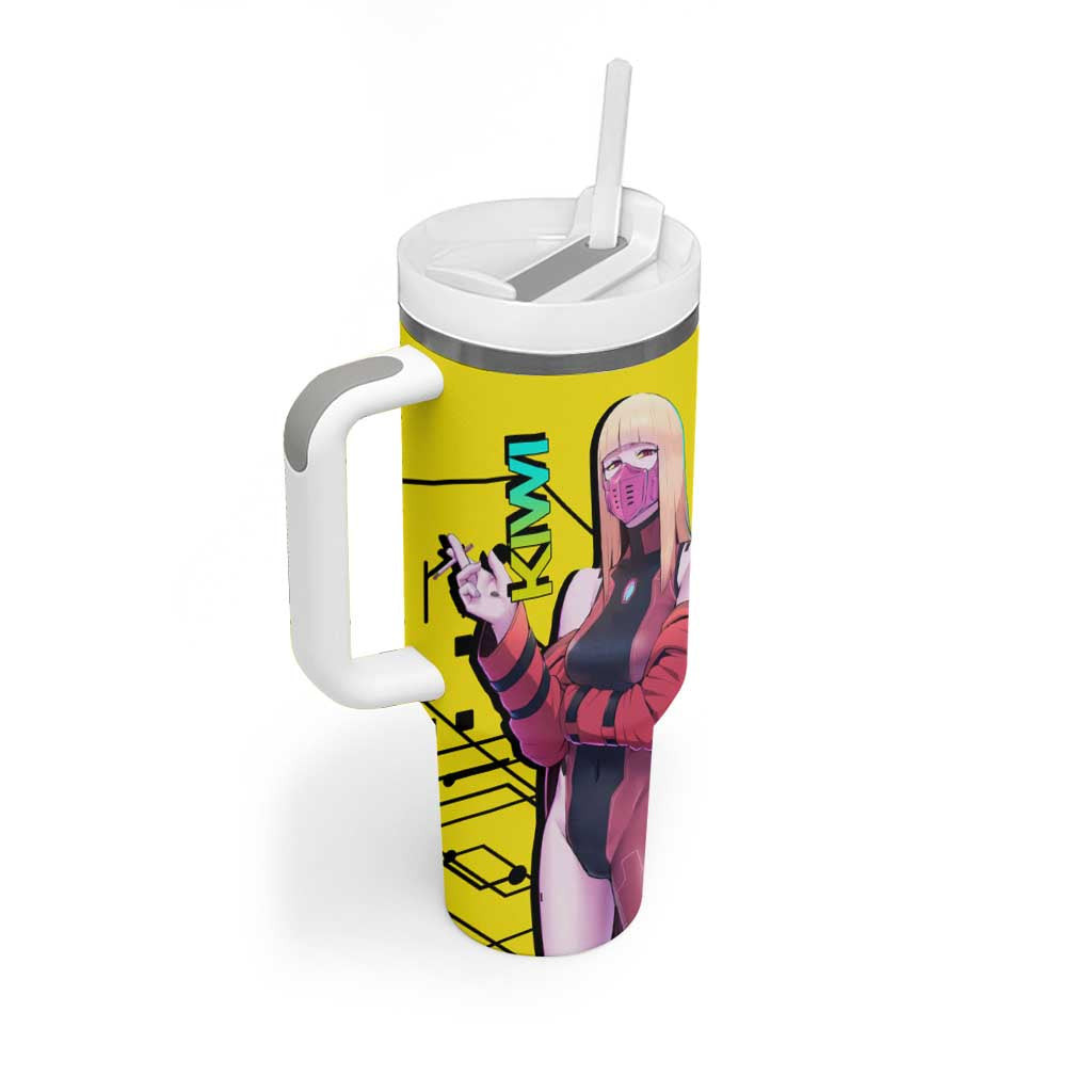 Kiwi Cyberpunk Edgerunners Tumbler With Handle Anime Style