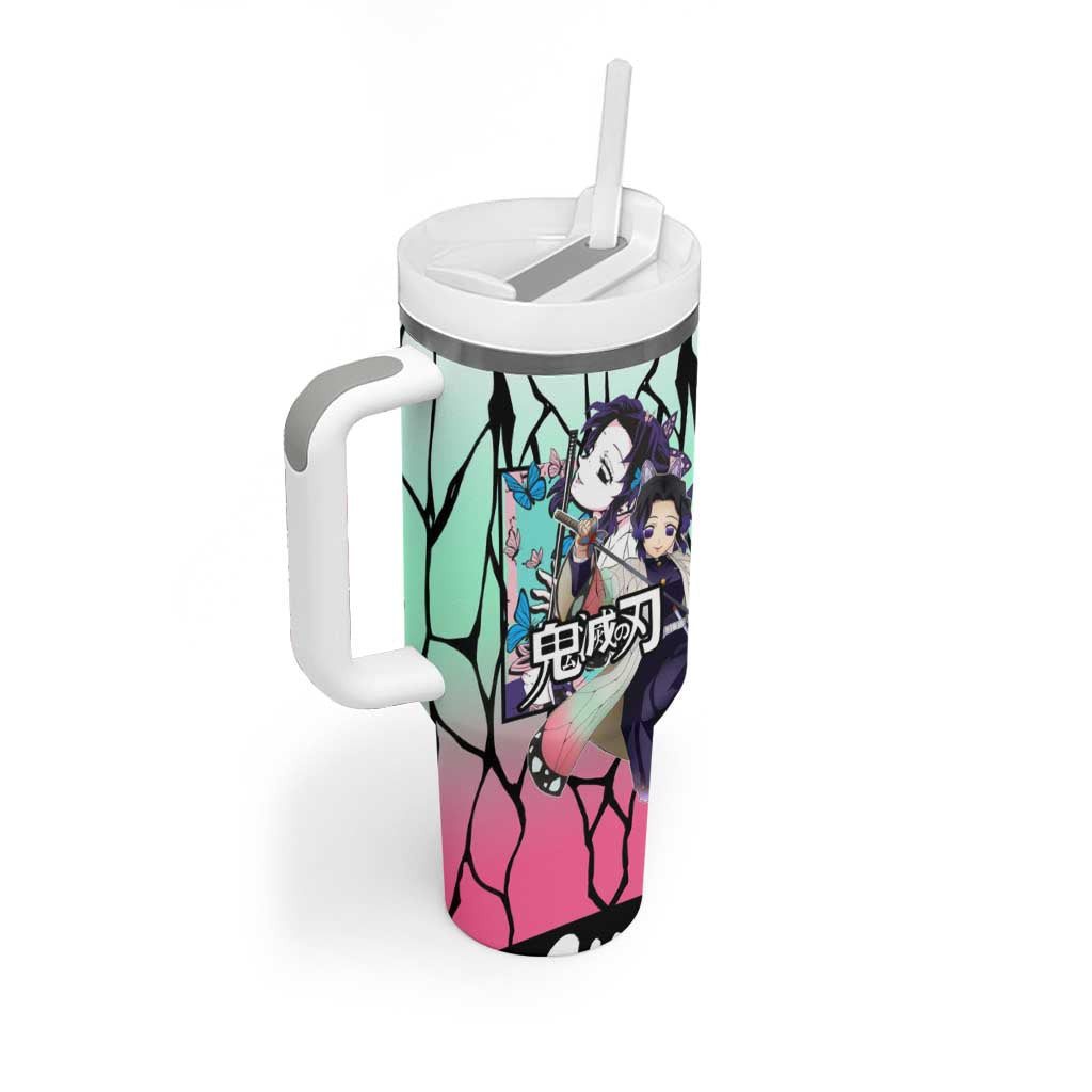 Kocho Shinobu Haori Demon Slayer Tumbler With Handle Anime Style