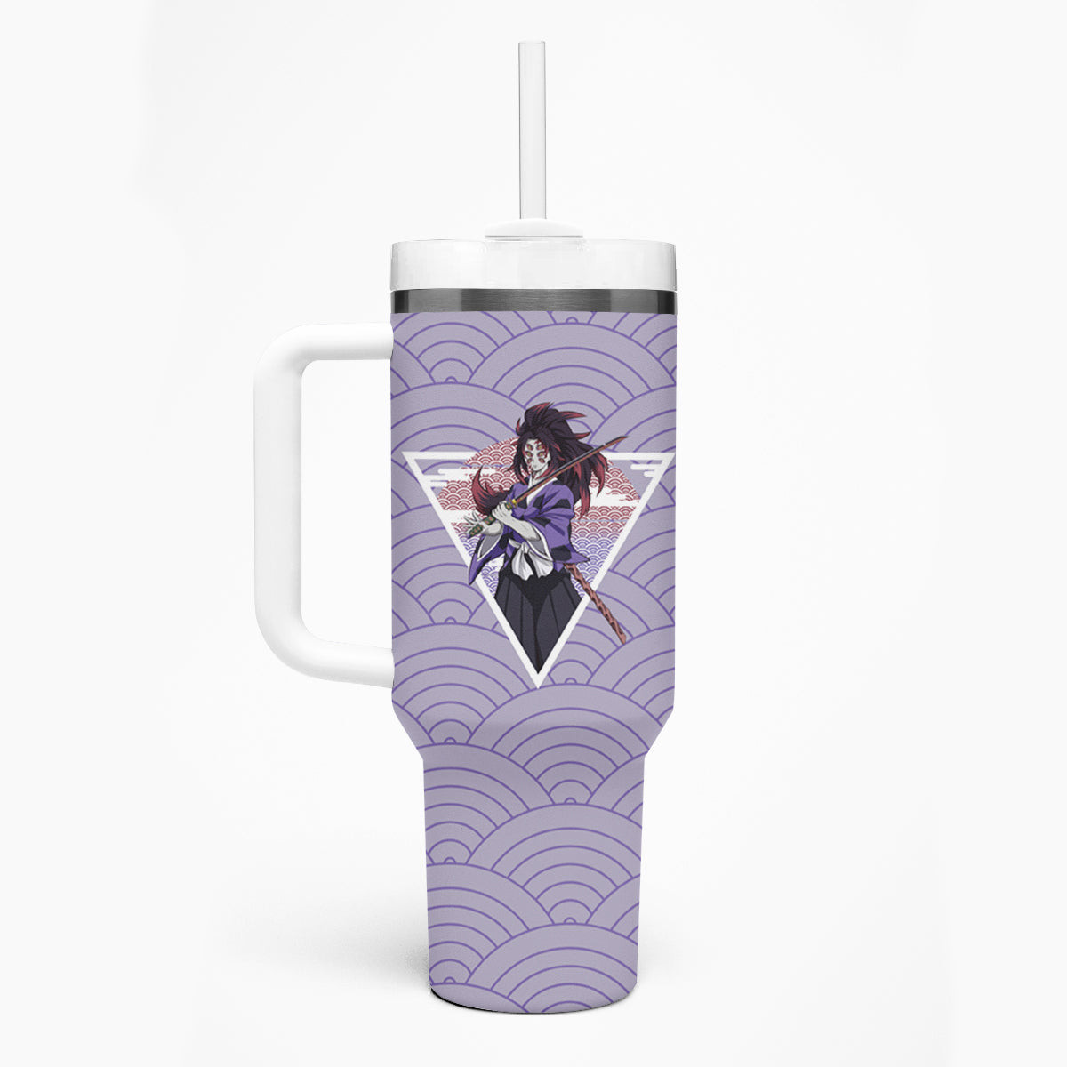 Kokushibo Demons Slayer Tumbler With Handle Anime Mix Japan Pattern Style