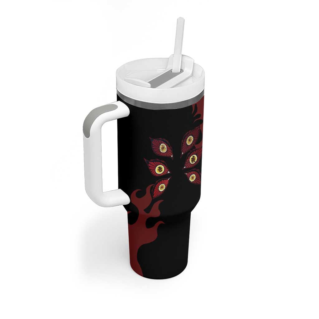 Kokushibou Demon Slayer Tumbler With Handle Anime Style