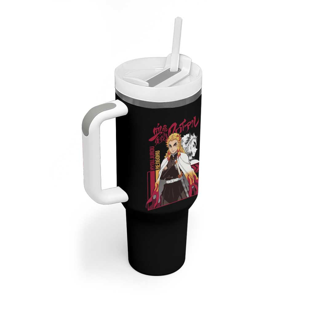 Kyojuro Rengoku Demon Slayer Tumbler With Handle Anime Style