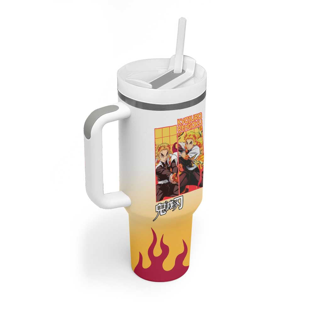 Kyojuro Rengoku V2 Demon Slayer Tumbler With Handle Anime Style