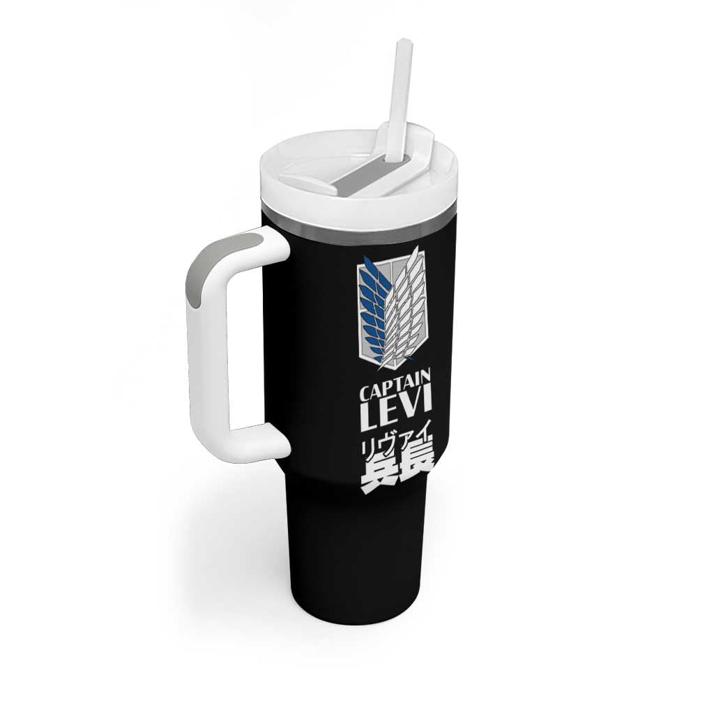 Levi Ackerman X Beast Titan Attack On Titan Tumbler With Handle Anime Style