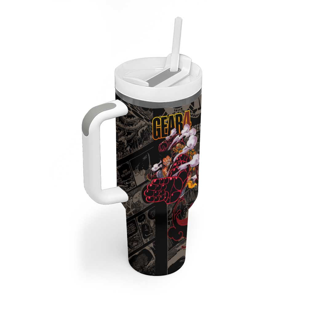 Luffy Gear 4 One Piece Tumbler With Handle Pattern Manga Mix Anime Style