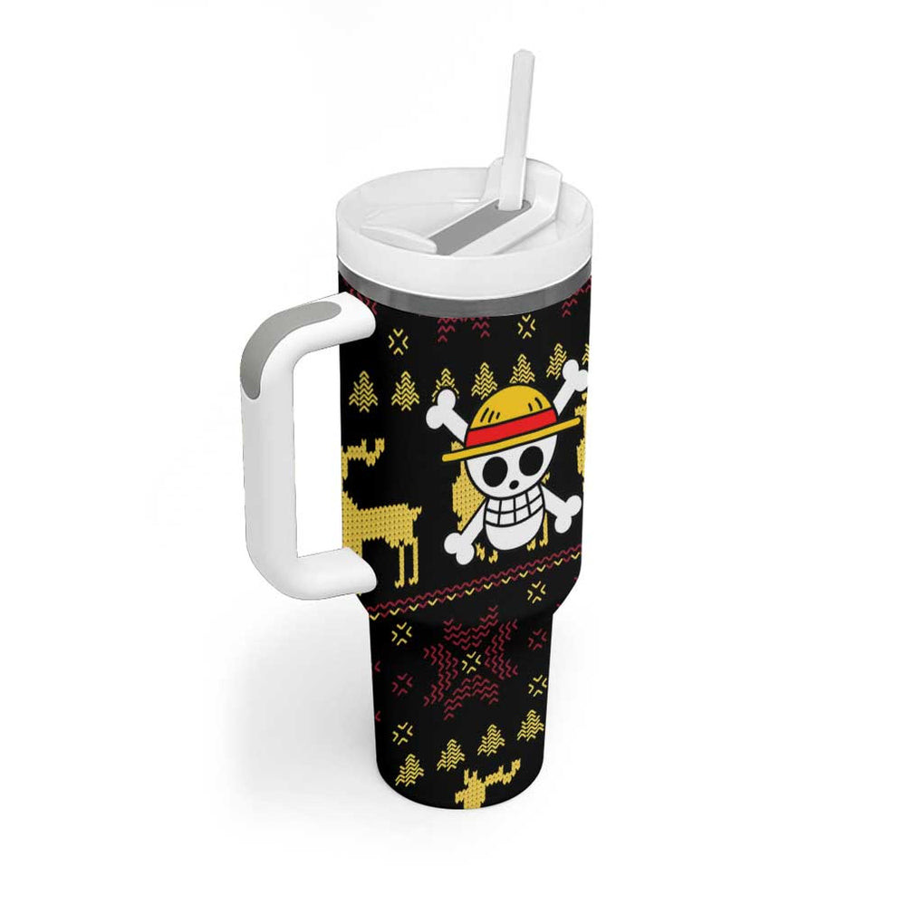 Luffy One Piece Tumbler With Handle Anime Mix Christmas Style