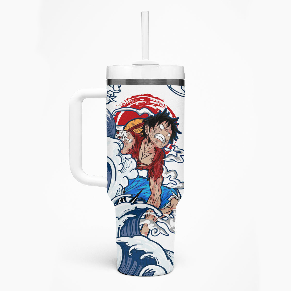 Luffy One Piece Tumbler With Handle Anime Mix Japan Pattern Style
