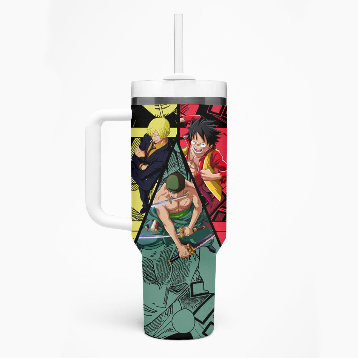 Luffy X Sanji X Zoro One Piece Tumbler With Handle Anime Style