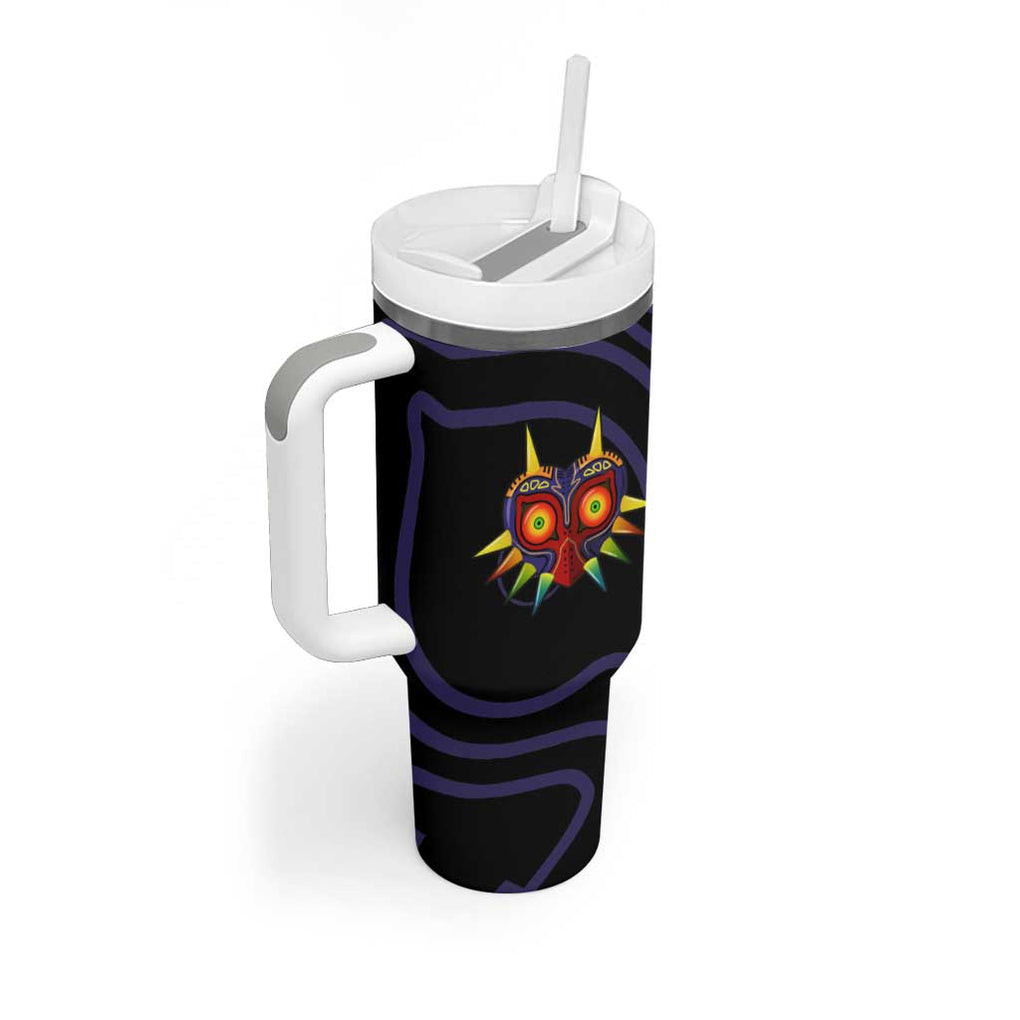 Majoras Mask Zelda Tumbler With Handle Abtract Style