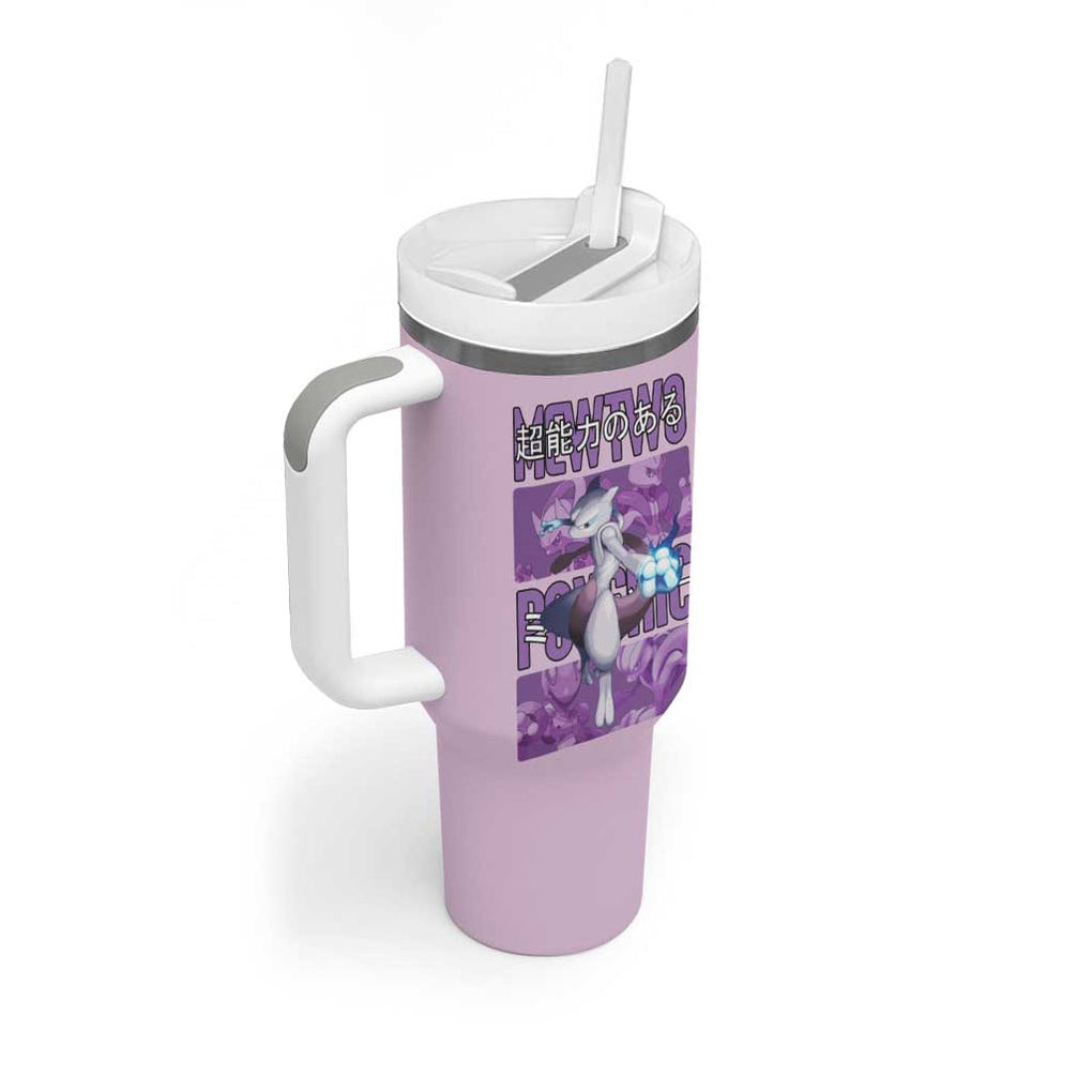 Mewtwo Poke Tumbler With Handle Anime Style