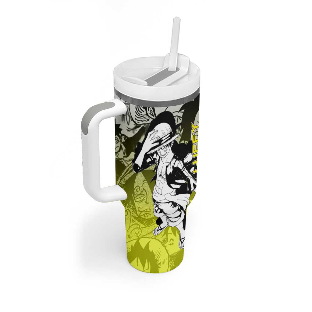 Monkey D Luffy One Piece Tumbler With Handle Manga Style
