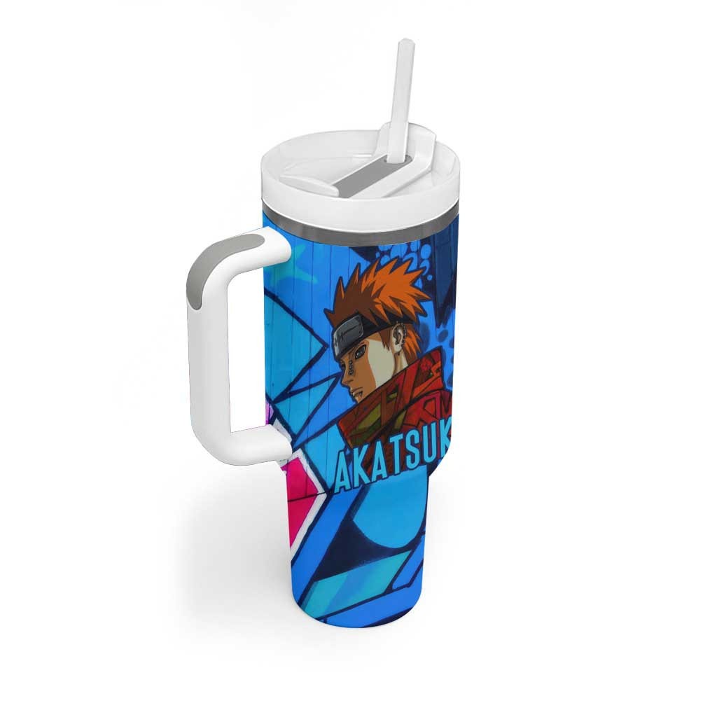 Naruto Akatsuki Urban Grafitti Pain Tumbler With Handle Anime Mix Abstract Style