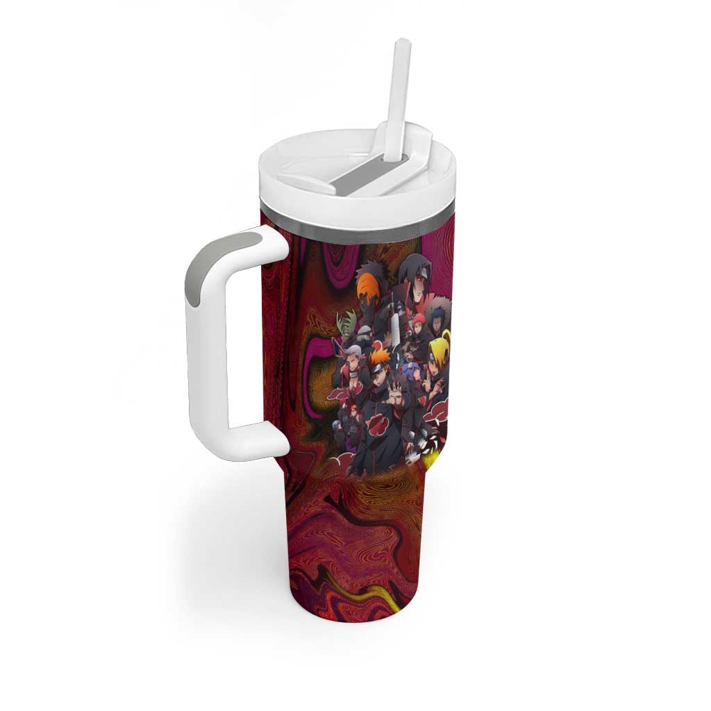 Naruto Neon Bond Akatsuki Tumbler With Handle Anime Mix Trippy Style