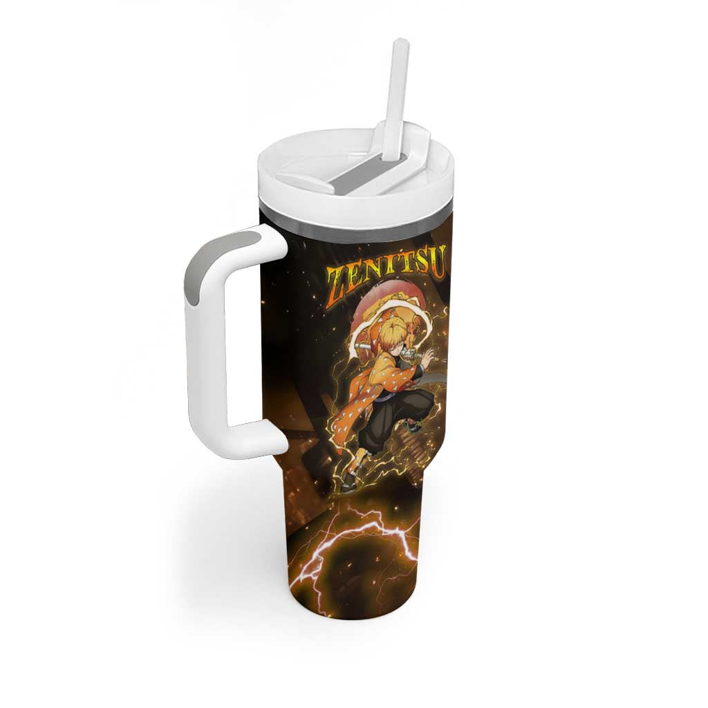 Nenitsu Infinity Castle Demon Slayer Tumbler With Handle Anime Style