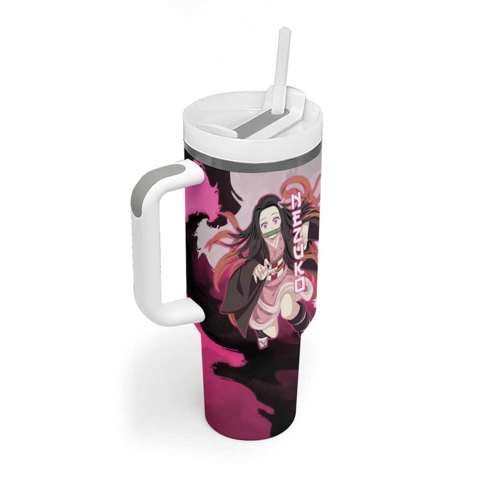 Nezuko Demon Slayer Tumbler With Handle Anime Style