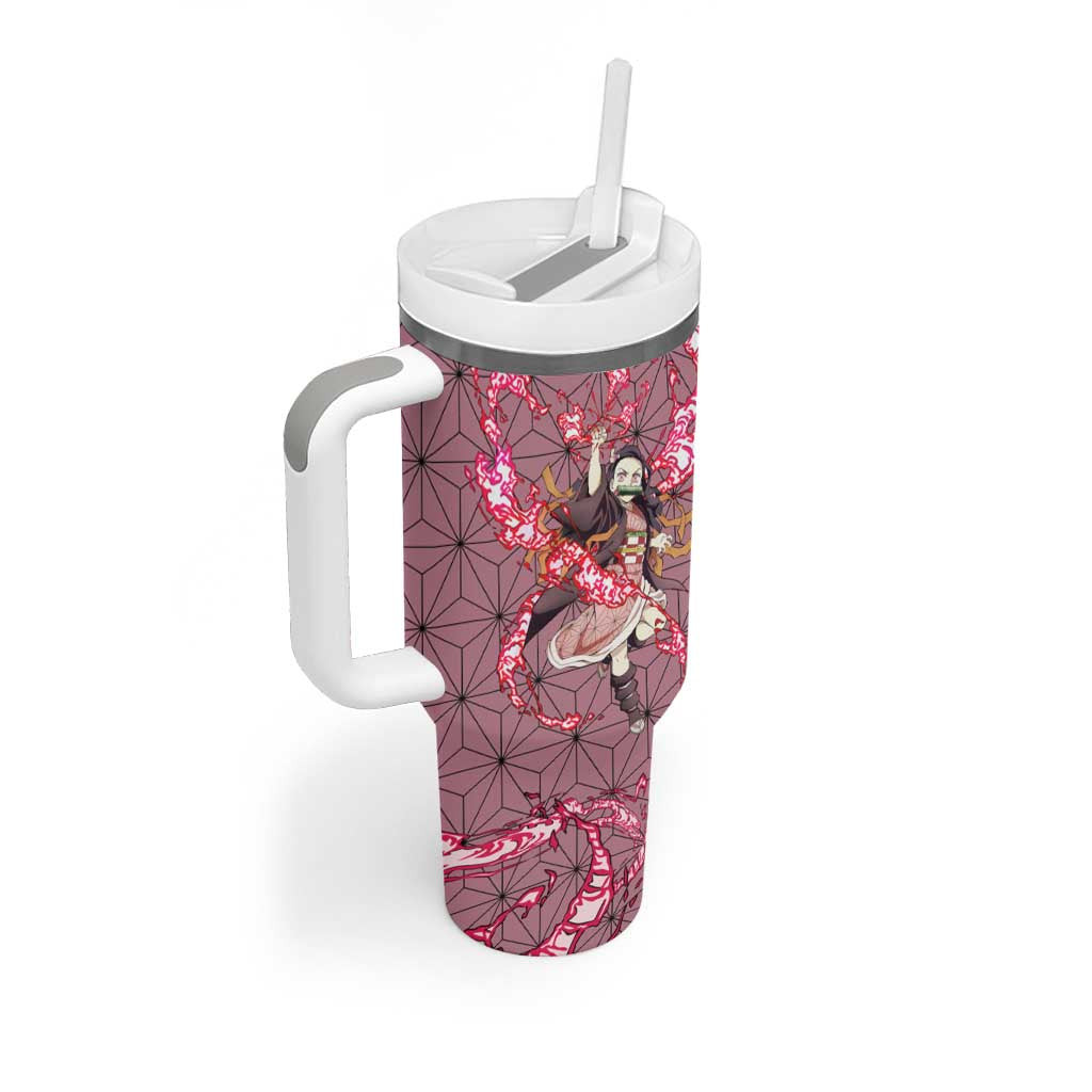Nezuko Kamado Demon Slayer Tumbler With Handle Anime Style