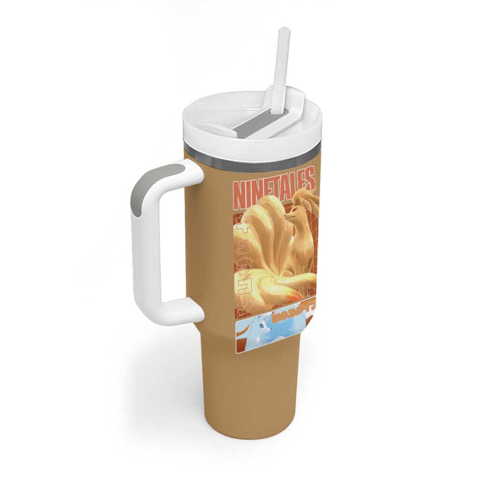Ninetales Poke Tumbler With Handle Anime Style