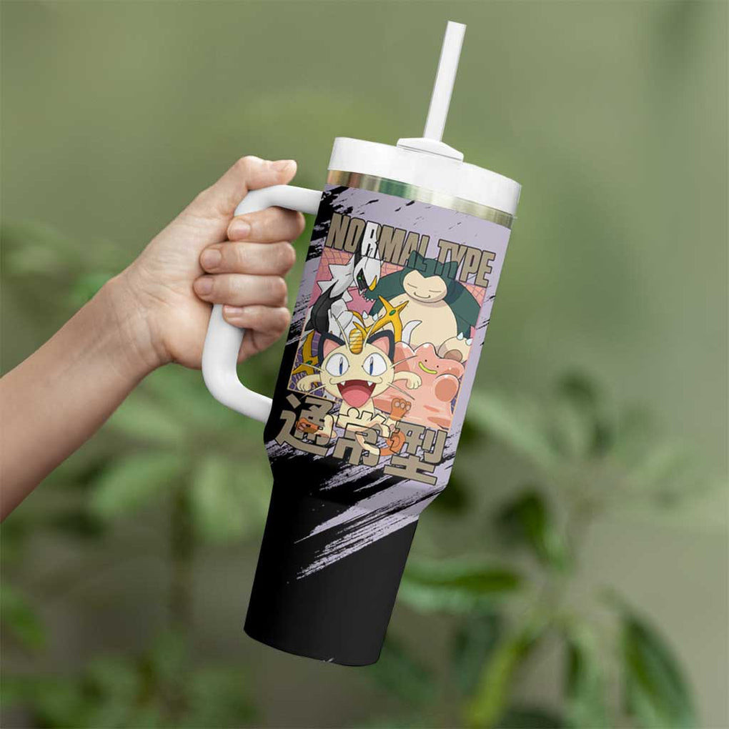 Normal Type Poke Tumbler With Handle Anime Style