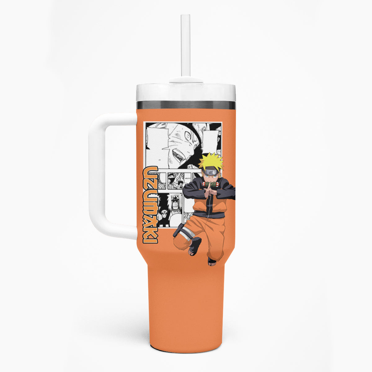 Nrt Uzumaki Naruto Tumbler With Handle Anime Mix Manga Style