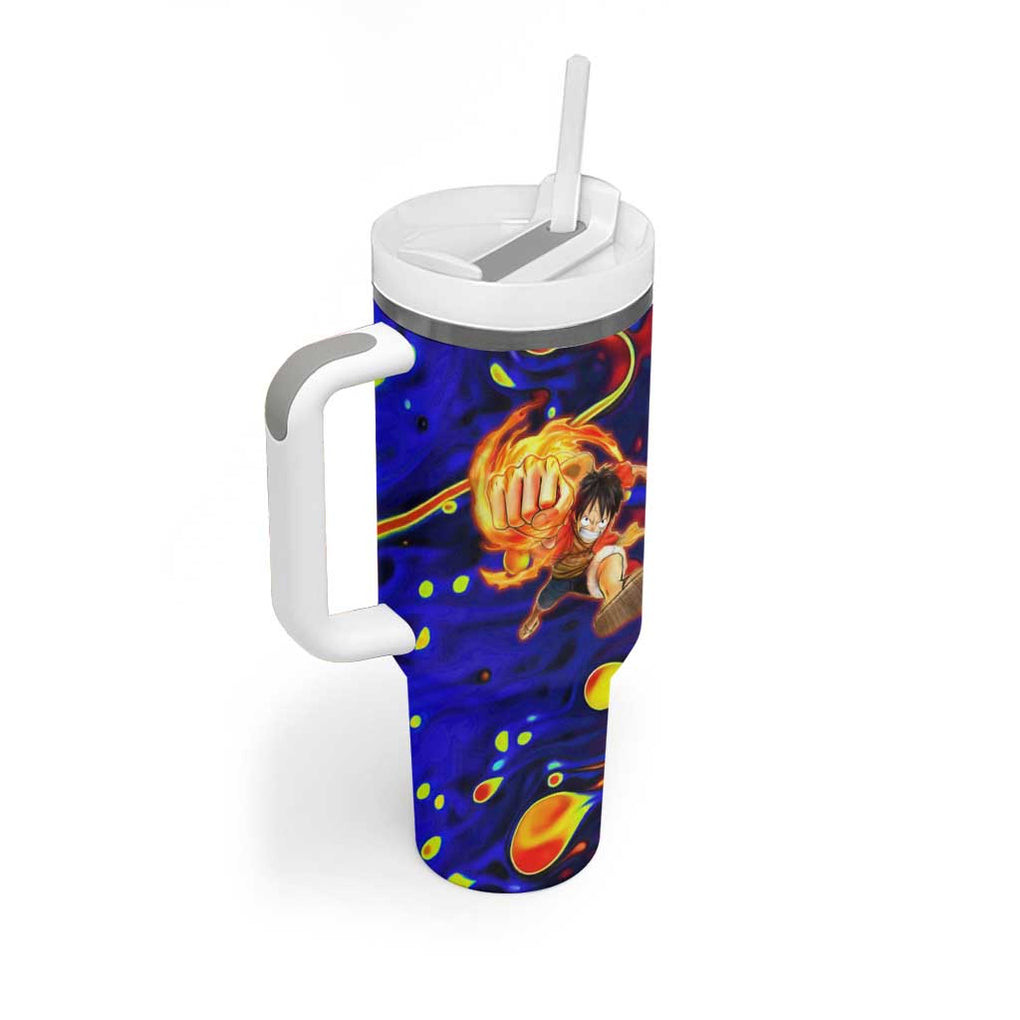 One Piece Trippy Luffy Tumbler With Handle Anime Mid Trippy Style