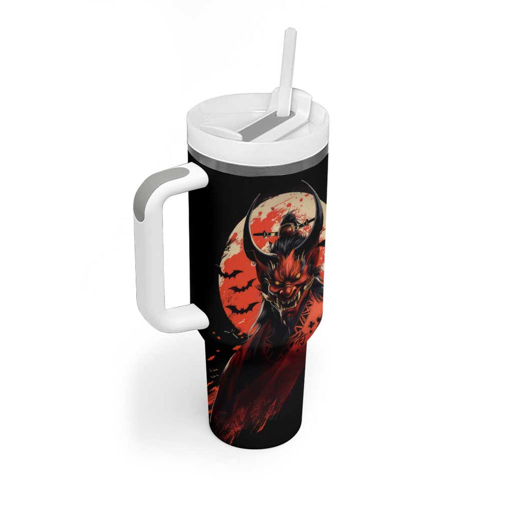 Oni Demon Tumbler With Handle Japan Art Style