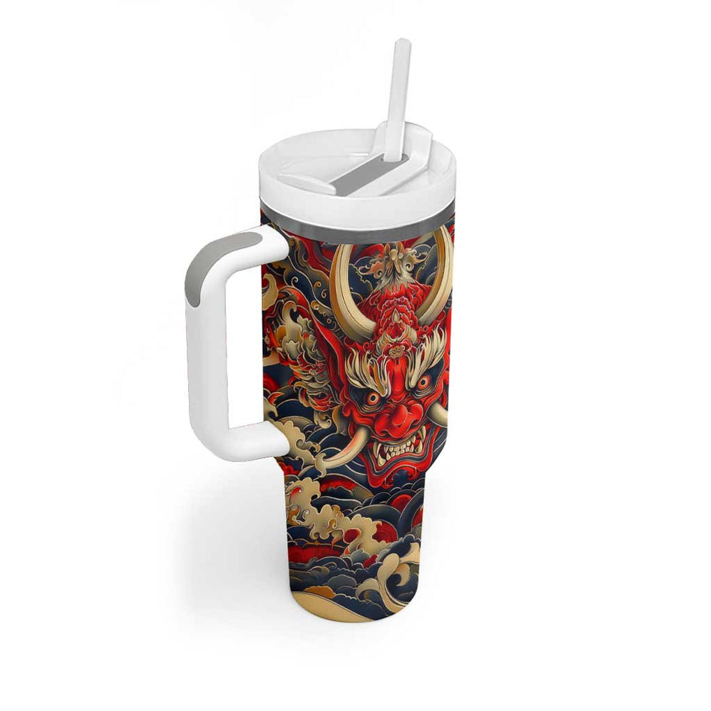 Oni Tumbler With Handle Japan Art Style