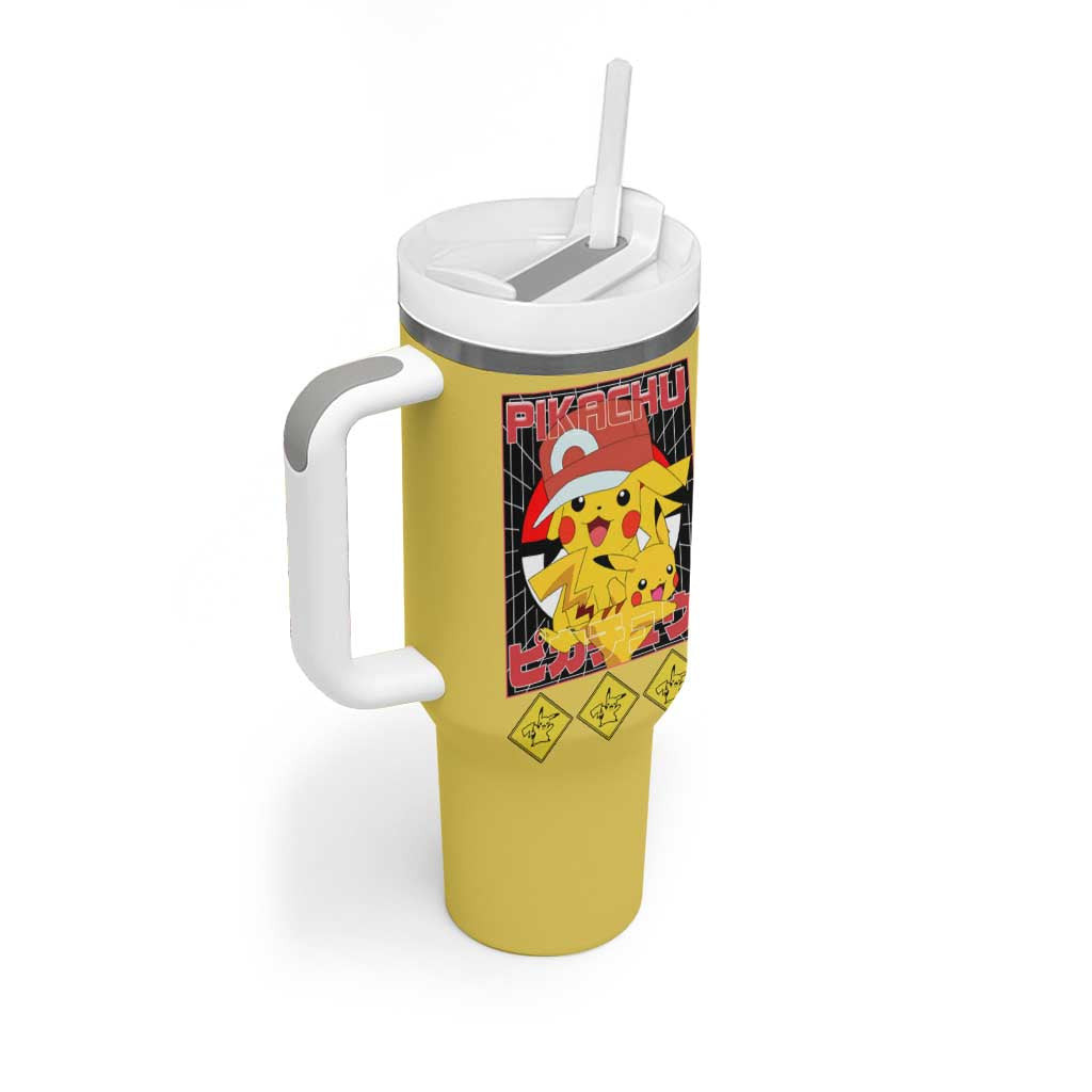 Pikachu Pokemon Tumbler With Handle Anime Style