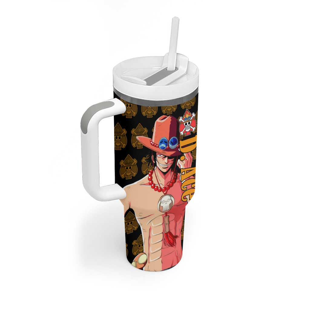 Portgas D Ace One Piece Tumbler With Handle Anime Style