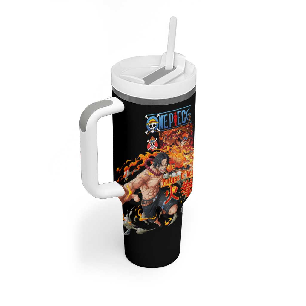 Portgas D Ace V2 One Piece Tumbler With Handle