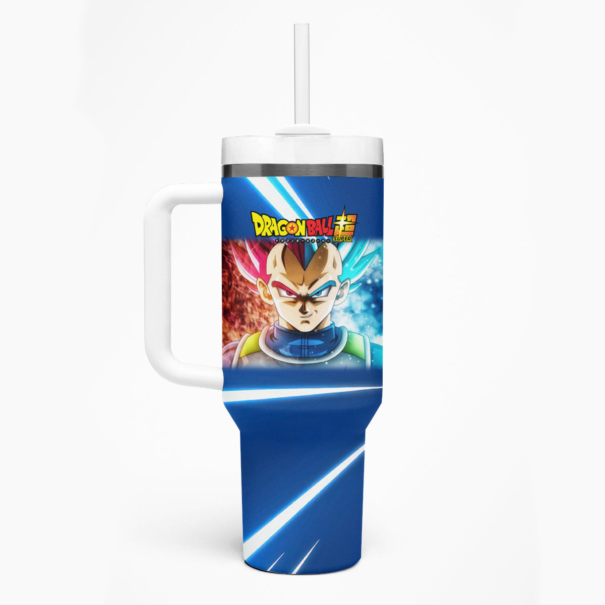 Prince Vegeta Dragon Ball Tumbler With Handle Anime Style