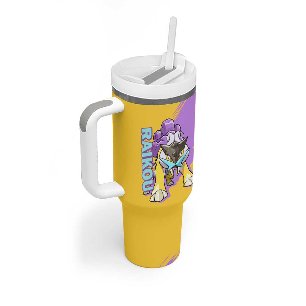 Raikou Pokemon Tumbler With Handle Anime Style