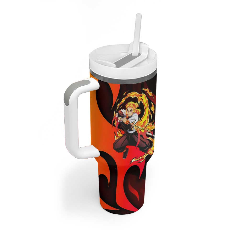 Rengoku Kyojuro Demon Slayer Tumbler With Handle Anime Style
