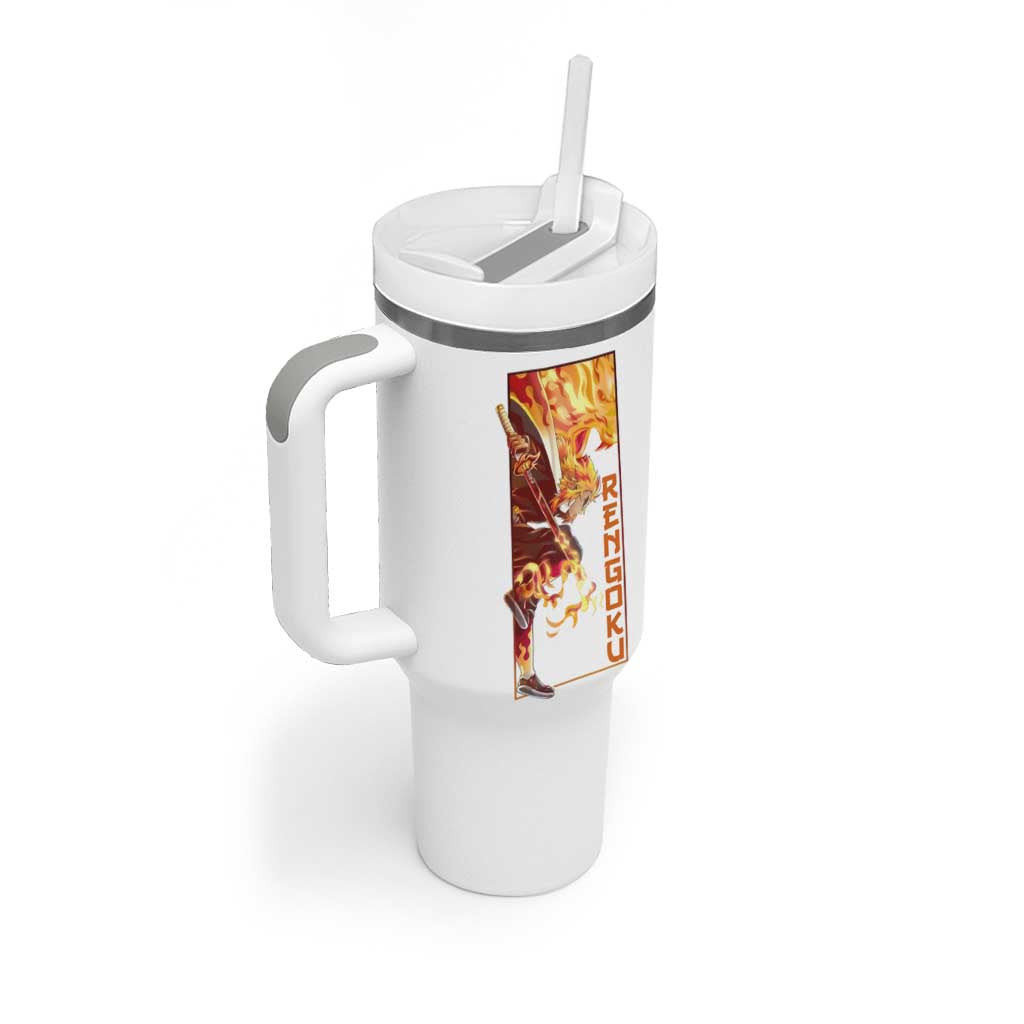 Rengoku Kyojuro Demon Slayer Tumbler With Handle Anime Style