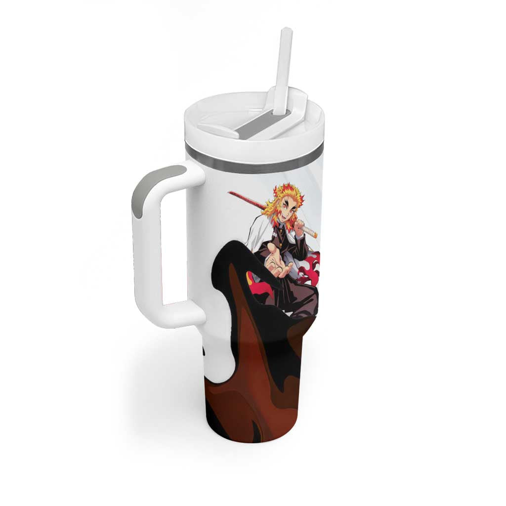 Rengoku Kyojuro Demon Slayer Tumbler With Handle Anime Style