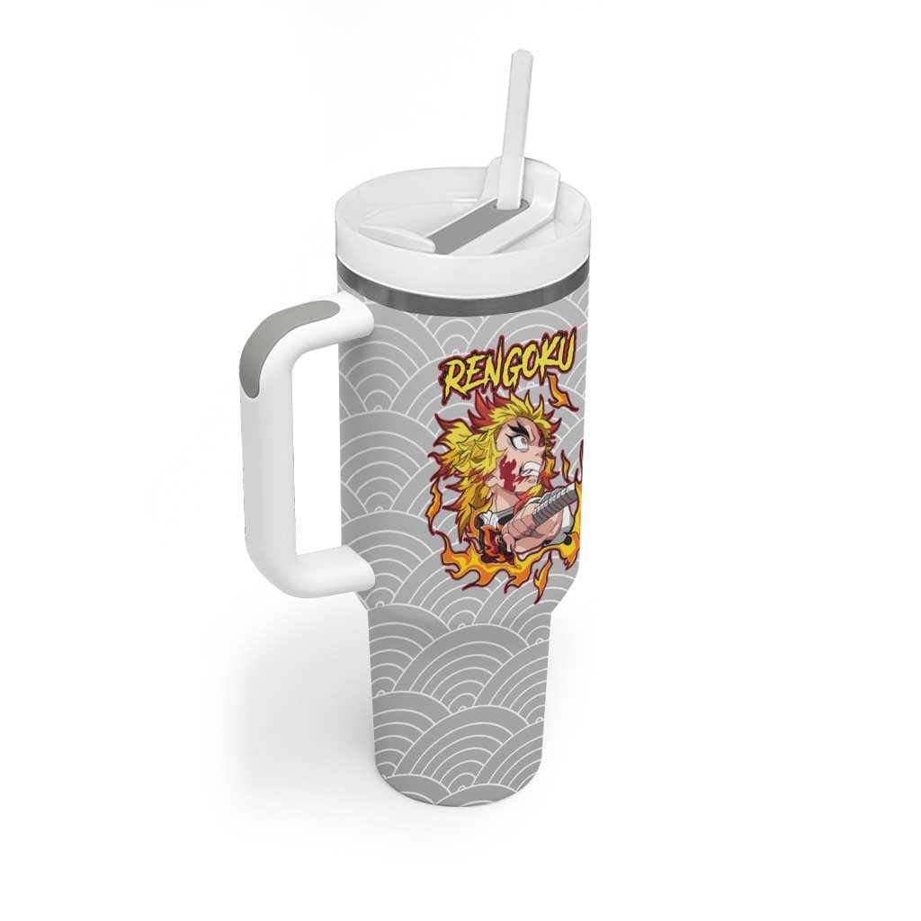 Rengoku Kyojuro Demon Slayer Tumbler With Handle Anime Style