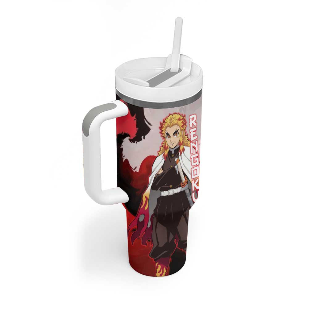 Rengoku Kyoujurou Demon Slayer Tumbler With Handle Anime Style