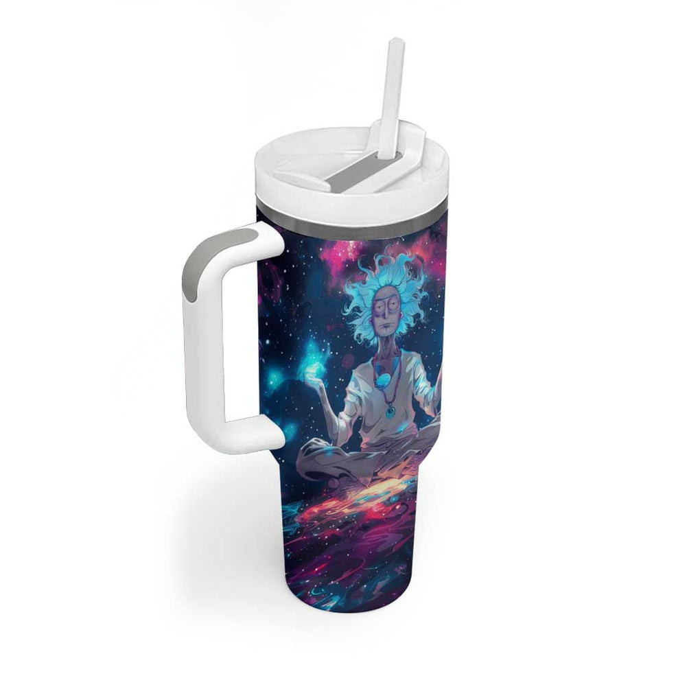Rick And Morty Trippy Cosmic Rick Hoodie Tumbler With Handle Trippy Style