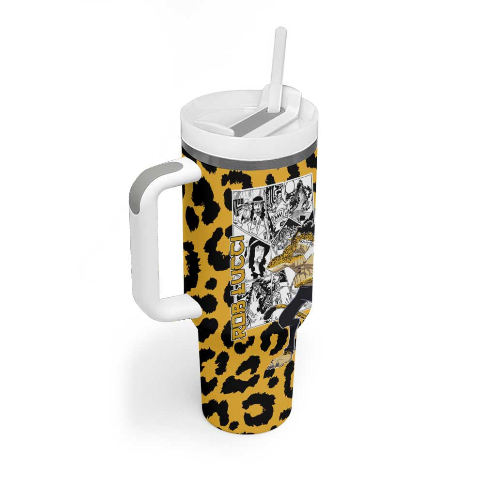 Rob Lucci One Piece Tumbler With Handle Anime Mix Pattern Style