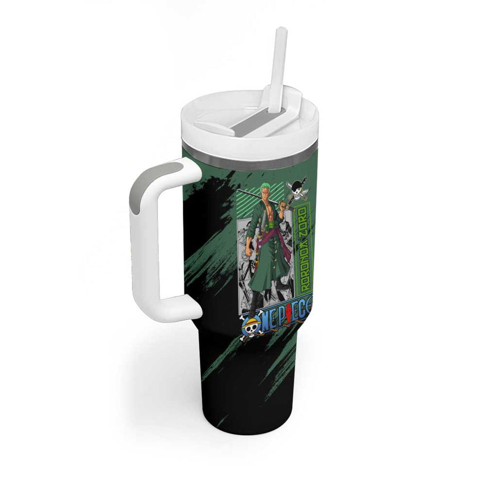 Roronoa Zoro Mix Manga One Piece Tumbler With Handle Anime Style