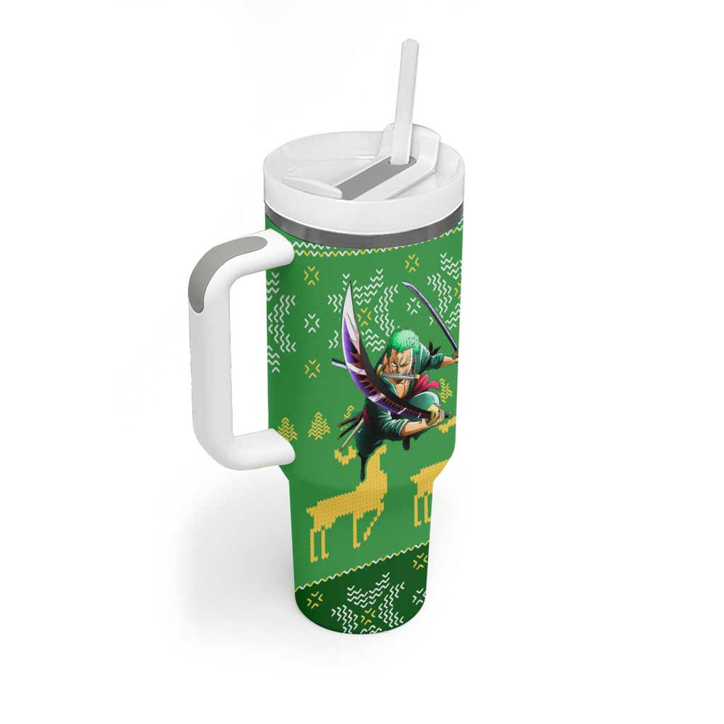 Roronoa Zoro One Piece Tumbler With Handle Anime Mix Christmas Style