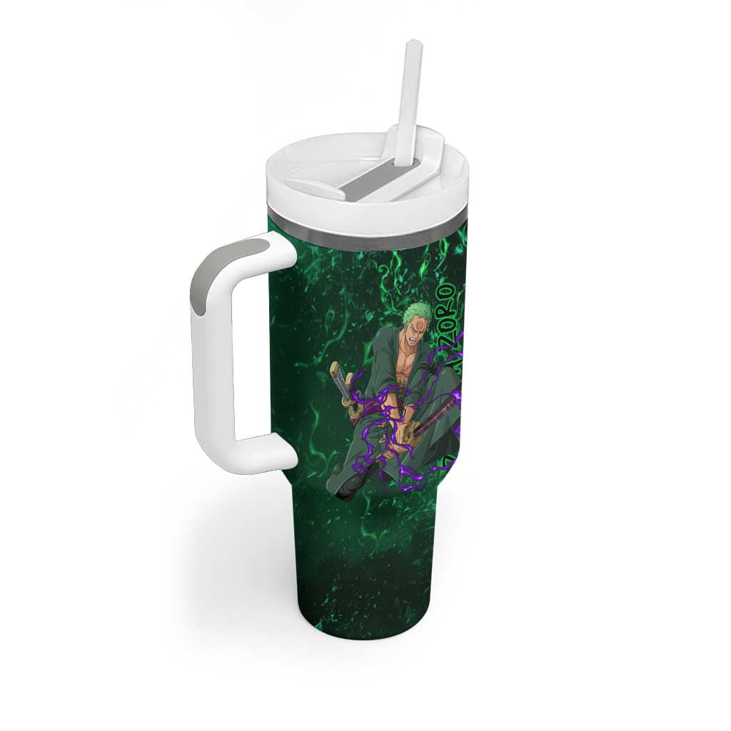 Roronoa Zoro One Piece Tumbler With Handle Haki Pattern Anime Style