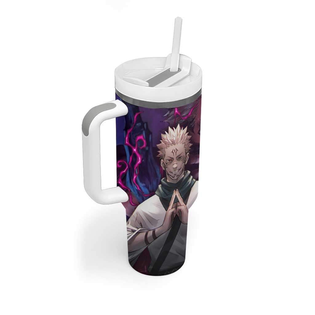 Ryomen Sukuna Jujutsu Kaisen Tumbler With Handle Pattern Anime Mix Manga Style